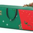 Christmas Tree Storage Bag - 7.5 ft Foldable Storage Bag Durable Heavy Duty 600D Polyester Oxford with Handle, Dual Zippers - Large Storage Container for Trees, Decorations and Your Want , Green 