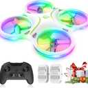 Drones for kids 8-12, Drone for Kid and Beginner, Drone with Led Light, Small Indoor Rc Drone with 360 Flip, 2 Batteries, One Key Take Off Landing, Kids Flying Toy Gift for Boy and Girl