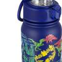 GOPPUS 12oz Kids Water Bottle BPA-Free, Leak-Proof, Insulated Stainless Steel Sweat-Proof, Reusable for School, Sports, and Outdoor Activities