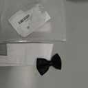 Cat Tuxedo, KOOLMOX Black Cat Bow Tie Sewed with Handcrafted Adjustable White Collar for Formal Pet, Male Cat Collar for Small Puppy Boy Dog Collars Cats Wedding Outfit Birthday Gift Dog Bows