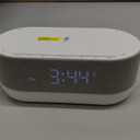 HOUSBAY 3 in 1 Sound Machine Alarm Clock& Wireless Charger: Soothing White Noise, Bluetooth Music Relaxation & Customized Sleep-Wake Routine (Grey)