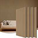 TONOR Wood Slatwall Panels, 4 Pack 47.2" x 23.6"/ 120 x60cm(31ft) Acoustic Wall Panels, Wood Slat Acoustic Panels for Noise Cancelling and Wall Dcor Living Room, Bedroom, Home Decor, Office, Teak