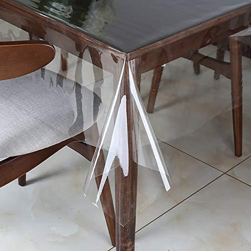 Walrus Clear Vinyl Tablecloth Protector Waterproof/ Oil-Proof Plastic Rectangle Transparent Sheet Table Cover 54X84 Inch