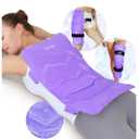 REVIX Extra-Large Back Ice Pack, Reusable Gel Cold Compress Wrap for Full Back Relief, Ideal for Muscle Pain, Tiredness, Recovery, and Sore Muscles – Adjustable Straps, Purple