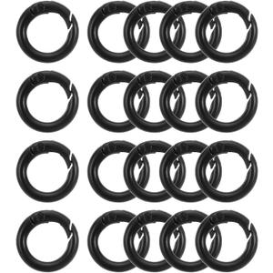 uxcell Spring O Rings, Trigger Round Snap Buckle, DIY Accessories Spring Keyring Buckle for Keychains Purse and Handbag (13mm, Black)