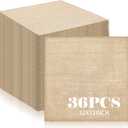 VitalCozy 36 Pcs 12 x 12 Inches Natural Burlap Square Placemats Heat Resistant Non-Slip Place Mats Rustic Table Mats for Wedding Centerpiece Kitchen Farmhouse Crafts Supplies Finished Edges