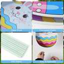 8 Pcs Easter Yard Decorations Outdoor,Easter Egg Decorations for Outside,Bunny Yard Sign with Stakes,Easters Party decor,Outdoor lawn decor Egg and bunny