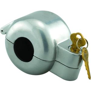 Prime-Line EP 4180 Doorknob Lock-Out Device  Doorknob Lock with Key to Block Access to Keyhole, Removeable and Easy to Use, Fits Round Doorknobs with Max Diameter of 2-7/8 in., Gray (Single Pack)