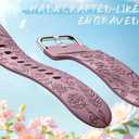 SNBLK Floral Engraved Bands Compatible with Samsung Galaxy Watch 8 Band 40mm 44mm/Galaxy Watch 8 Classic Band 46mm, 6Pack Flower Soft Silicone Sport Replacement Strap for Samsung Watch Bands Women Men