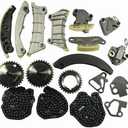 3.6L Timing Chain Kit Guide Tensioner Sprocket Cadillac CTS SRX STS GMC Acadia Chevy Equinox Malibu Traverse Buick Enclave Timing Chain Set 2.8L 3.0L 3.6L DOHC 24V Replace# 9-0753S replacement parts
