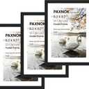 A4 Frame Black - Display 6x8 Picture Frame With Mat or 8.27x11.69 Inch Without Mat, Set of 3, Poster Frames, Certificates Documents Frames, Wall Gallery Photo Frames