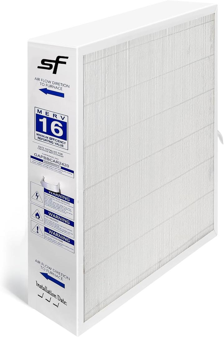 Compatible with Bryant/ Carrier Infinity 24" x 20" MERV 15 GAPBBCAR2420 Air Purifier, GAPCCCAR2420 Replacement Filter 1 Pack