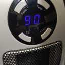 Plug in Small Space Heater for Indoor Use 450W, Wall Outlet Electric Heater with Remote, 12H Timer & LED Display, PTC Ceramic Fast Heat Safely for Bedroom Bathroom Office