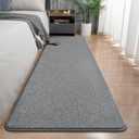 Runner Rug for Hallway, 2x8 Feet Non-Slip Washable Grey Long Area Rug Runners for Hallways Bedroom, Soft Modern Comfy Memory Foam Runner Rugs Indoor Carpet for Kitchen Entrance Living Room