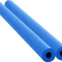 Chochkees Floating Pool Noodles Foam Tube 2-Pack, Thick Hollow Noodles for Floating in The Swimming Pool, 52" Inches Long (Blue)