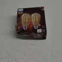 PHILIPS LED 40W ST19 2-Pack Vintage Edison Amber (2000K) 300 Lumen (4.4W = 40W) Dimmable Frosted Flicker-Free Light Bulbs