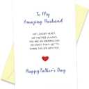 Wonderful Husband Father's Day Card, Lovely Father's Day Card for Husband
