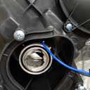 HECASA Pair Headlight Assembly Compatible with 2008-2015 Cadillac CTS Projector Front Lamp Not Compatible on Models w/Factory HID Headlights - Clear Lens Black Housing Orange Light Bar