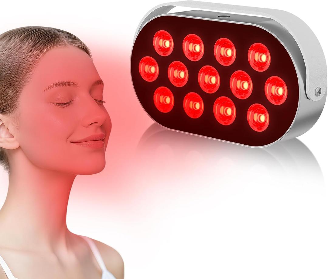 Red Light Therapy Box, 13pcs 2in1 LED with 660&850, Aluminum Alloy, Red Light Panel with Soft Belt, Rechargeable 5000mA (13 LEDs) Red Light Therapy Panel for Body
