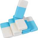 3 x AmoreAngel Crafts 8 Pcs Eraser, Blue and White Dual Color Pencil Erasers, for Writing Correction, Sketch Pencil Eraser, Office Supplies, Back to School Supplies