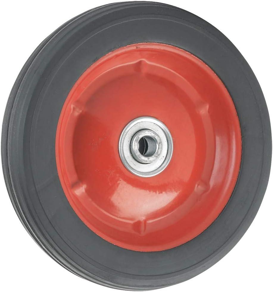 Flat Free Solid Rubber Wheel Assemblies - Replacement Hand Truck Wheels 7x1.5, 1/2 Bore Hole Diameter - Heavy-Duty Solid Rubber Wheels 55 lbs Load Capacity