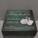 FOCUSLINE 175 Ct Silver Dinnerware Set for 25 Guests, Plastic Plates with Silver Lace Rim Design, Including 25 Disposable Dinner & Dessert Plates, Cups, Napkins, Cutlery Set