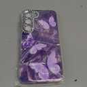 Casegis Compatible with Samsung Galaxy S23 6.1 Case,with [Shockproof Protective][Camera Protection] Cute Butterfly Aesthetic Phone Cover Anti-Yellowing Soft Slim Cover for Women Girl-Purple