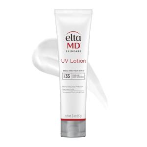 EltaMD UV Lotion SPF 30+ Sunscreen Moisturizer for Face and Body, Mineral Based with Zinc Oxide and Hyaluronic Acid for Sensitive Skin, Non-Greasy & Fragrance-Free. (3 Ounce (Pack of 1))