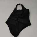 Swmmer Liket Women's Sexy One Piece Black Bathing Suits One Shoulder Swimsuits Monokini Slimming Mesh Swimwear, L