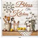 HOMEOART Kitchen Canvas Art Farmhouse Kitchen Wall Decor Dining Room Decor Picture, Framed Ready to Hang on Wall 24x24 inch