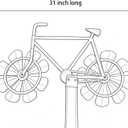 31 inch Big Size Metal Bicycle Wind Spinners