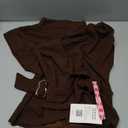 Womens Double Lined Mock Turtle Neck Tops Slim Fitted Cap Sleeve Shirts Going Out Tees Y2k Summer Clothes 2025 (Large, Brown)