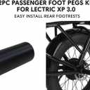 2PC Passenger Foot Pegs Kit Compatible with Lectric XP 3.0, Easy Install Rear Footrests, M12 Thread, Strengthening Material, 9.5cm