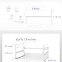 Nxconsu 2Pack Under Shelf Storage Basket Organizer Hanging Holder for Cabinet Pantry Kitchen Cupboard Desk Counter Bookshelf Organization Add-on Space Saver Heavy Duty Slide-in White