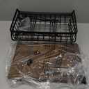 3-Tier Fruit Basket for Kitchen Counter with Banana Hangers, Countertop Organizer Fruit Bowls with Wood Top, Fruit Storage Basket Stand for Storage Potato Onion Bread Snack Fruit Veggie