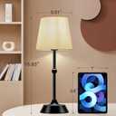 LED Cordless Table Lamp,Rechargeable 6000mA Battery Operated Portable Black Desk Lamp,Dimmable Touch Control Table Lamp,for Restaurant/Patio/Outdoor.(LED Bulb Included)