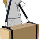 Shoulder Moving Straps with Cargo Tie Down Straps - Move, Lift, Carry, Lash and Secure Heavy Objects, Furniture, Appliances - 1 Person