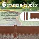20ft. 6-Pack Cor-Ten Steel Landscape Edging - 40" L x 8" H Lawn Edging with 6 Stakes, Hammer-in Metal Garden Border for Landscaping, Lawn & Yard (Rusted)