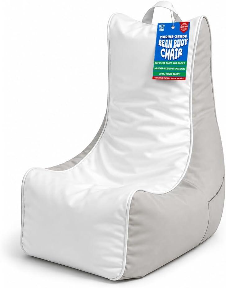 Bean Buoy Chair for Boats | Large Bean Bag 36"x33" | Marine-Grade Vinyl Deck Seat Bean Bag | Waterproof | for Fishing Boat & Deck Lounge