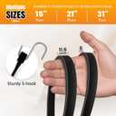 HOXWELL Rubber Bungee Cords with Hooks, 100% EPDM Bungee Cord with 150% Max Stretch, 15", 21", 31" (20 Pack) Heavy Duty Bungee Straps for Securing Tarps, Canvases, Cargo, Motorcycle, Weatherproof