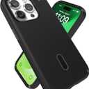 Speck iPhone 15 Pro Case - ClickLock No-Slip Interlock, Built for MagSafe, Drop Protection - Scratch Resistant, Soft Touch, 6.1 Inch Phone Case - Presidio2 Pro Black/Slate Grey/White