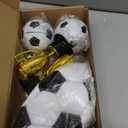 Large Soccer Ball Cake Toppers 8pcs Include 5 Balls of Different Sizes 2 Trophies and 1 Happy Birthday Sign for Cake Decoration Sport Theme Party Ceremony