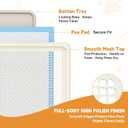 Dog Pee Pad Holder for Small and Medium Dogs, Two-Layer Mesh Dog Potty Tray, Indoor Puppy Pad Holder for Potty Training, Gentle on Paws, Easy-Clean Leak-Resistant Fits 22 22 Inches Pee Pads