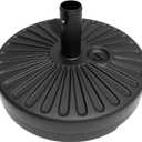 Pure Garden 50-LG1209 Patio Base-50 Pound Round Umbrella Holder, 1.5" - 1.8", Black