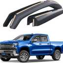 Goodyear Shatterproof in-Channel Window Deflectors for Trucks Chevrolet (Chevy) Silverado/GMC Sierra 2019-2025 Double Cab, Rain Guards,Window Visors,Vent Deflector Truck Accessories,4pcs-GY003416LPf (For Silverado 19-25)