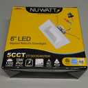 6" INCH SQUARE RECESSED LIGHTING RETROFIT CAN LIGHTS - WET RATED - 5CCT 2700K-5000K - 1100LM