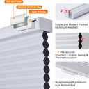 Persilux Custom Blackout Cellular Window Shades, Cordless Honeycomb Blinds for Windows (White, 34" W x 48" H) Room Darkening Cellular Shades, Door Blinds