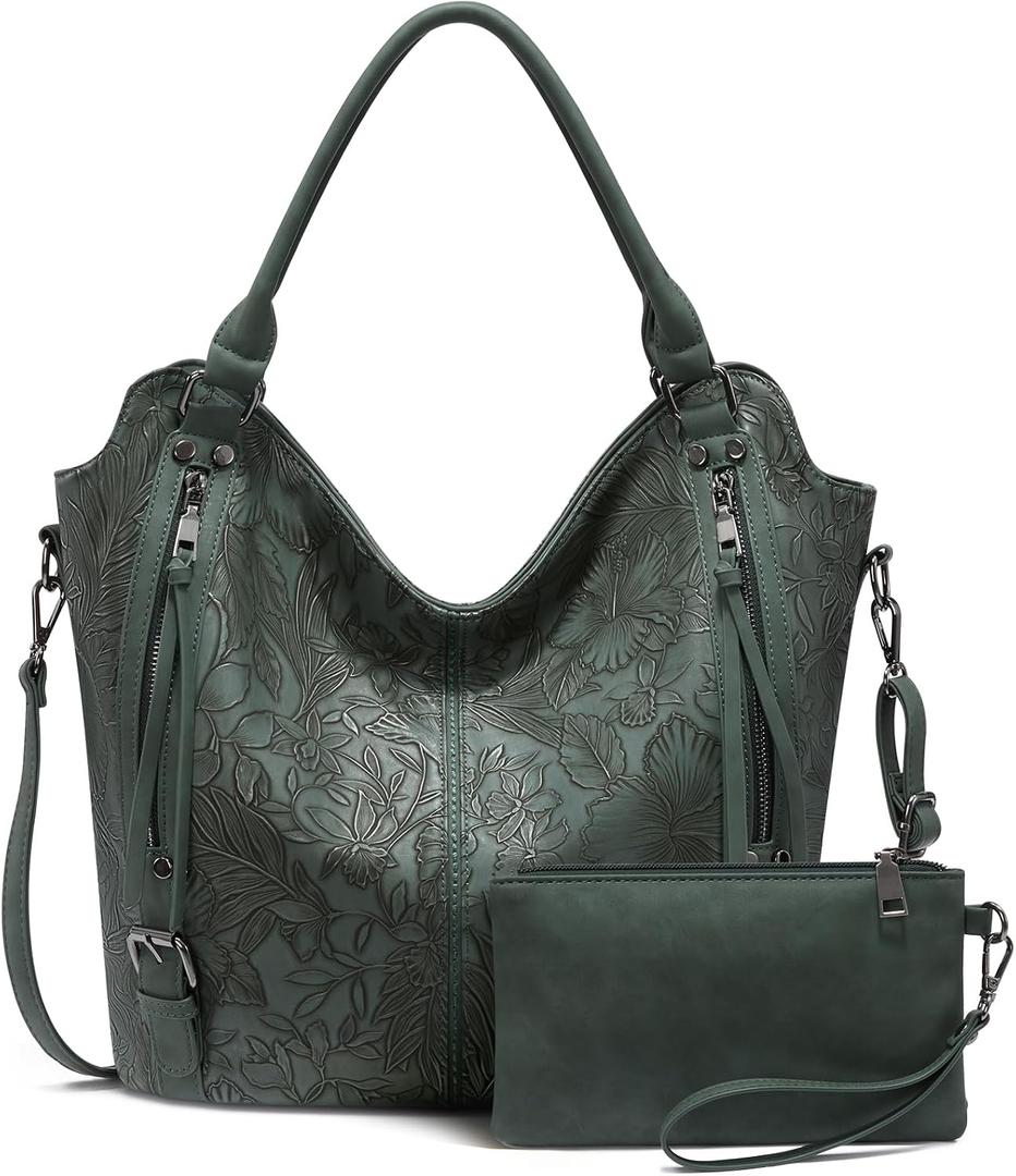 Tote Bag for Women PU Leather Shoulder Bags Fashion Hobo Bags Large Purse and Handbags with Adjustable Shoulder Strap
