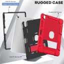 Azzsy Case for iPad Air 13 Inch (M4/M3/M2) 2026/2025/2024, [Built-in Pencil Holder] Heavy Duty Shockproof Rugged Protective Case for 13 inch iPad Air (2026/2025/2024 Version), Red