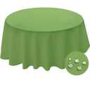 BYDOLL Table Cloth Round 60 Inch Tablecloth Fits Max50 Inch Diameter Top,Blue Washable Outdoor Winkle and Stain Resistant Spillproof Polyester Tablecloths for Round Tables Party Cover